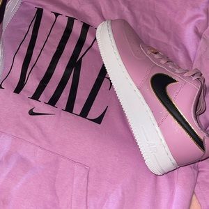 Size medium hoodie and 7.5 Air Force 1 sneakers beautiful lavender/black